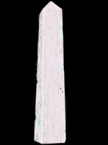 Caribbean Calcite obelisk 348*55*75mm 2574g in bright sunlight - Rocks and Things Store