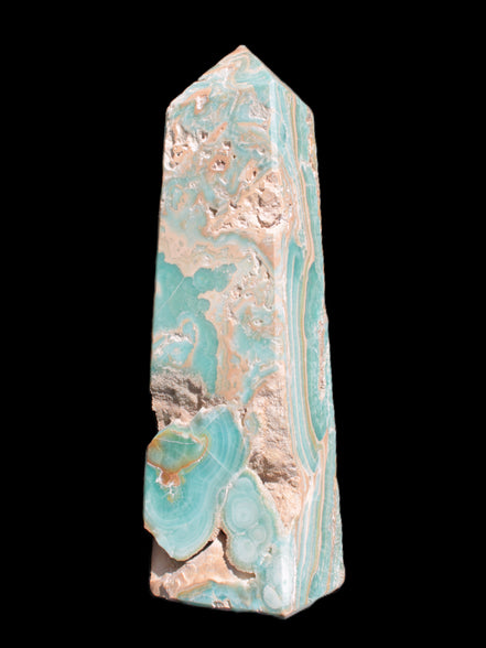 Caribbean Calcite obelisk 228*55*67mm 1554g Rocks and Things Store