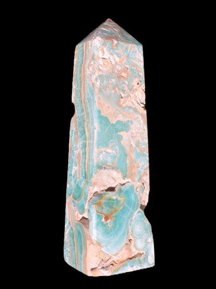 Caribbean Calcite obelisk 228*55*67mm 1554g Rocks and Things Store