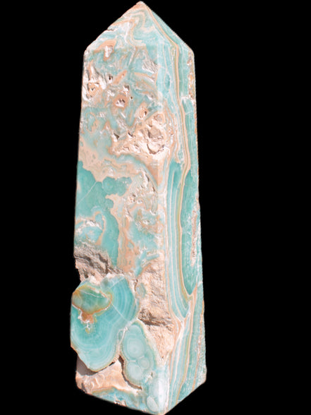 Caribbean Calcite obelisk 228*55*67mm 1554g Rocks and Things Store