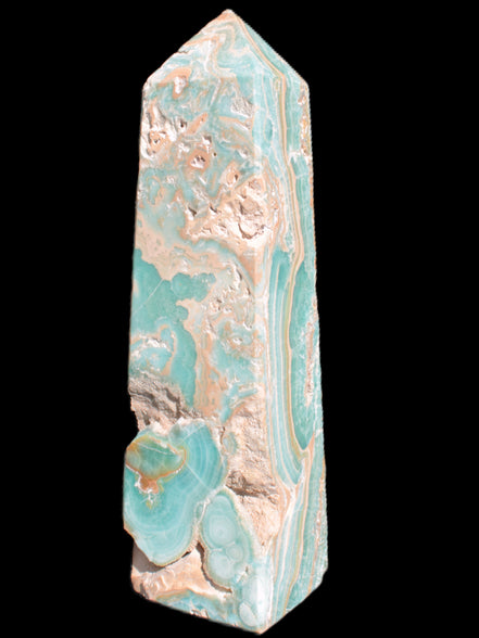 Caribbean Calcite obelisk 228*55*67mm 1554g Rocks and Things Store