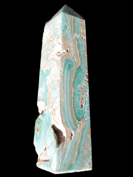 Caribbean Calcite obelisk 228*55*67mm 1554g Rocks and Things Store