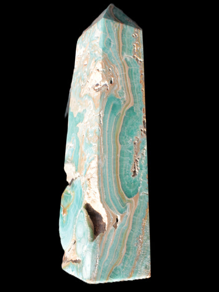 Caribbean Calcite obelisk 228*55*67mm 1554g Rocks and Things Store