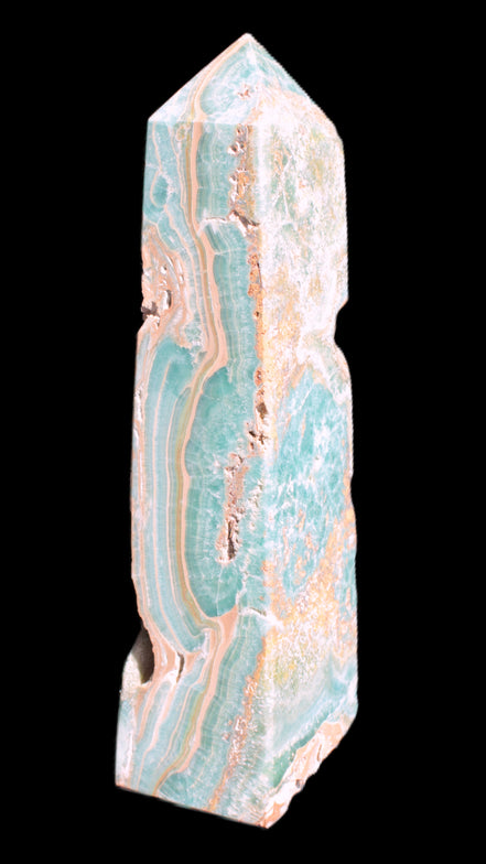 Caribbean Calcite obelisk 228*55*67mm 1554g Rocks and Things Store