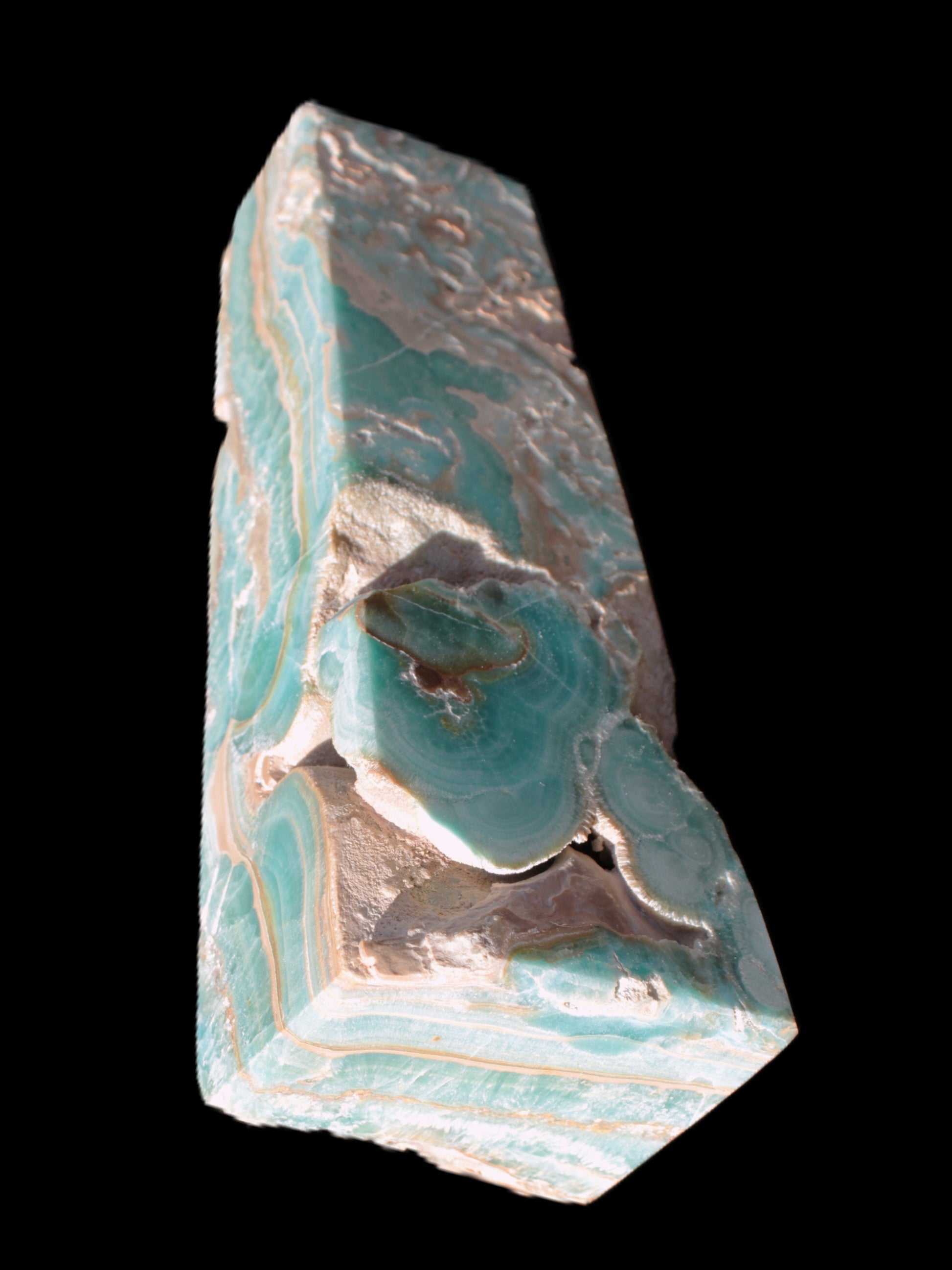 Caribbean Calcite obelisk 228*55*67mm 1554g Rocks and Things Store