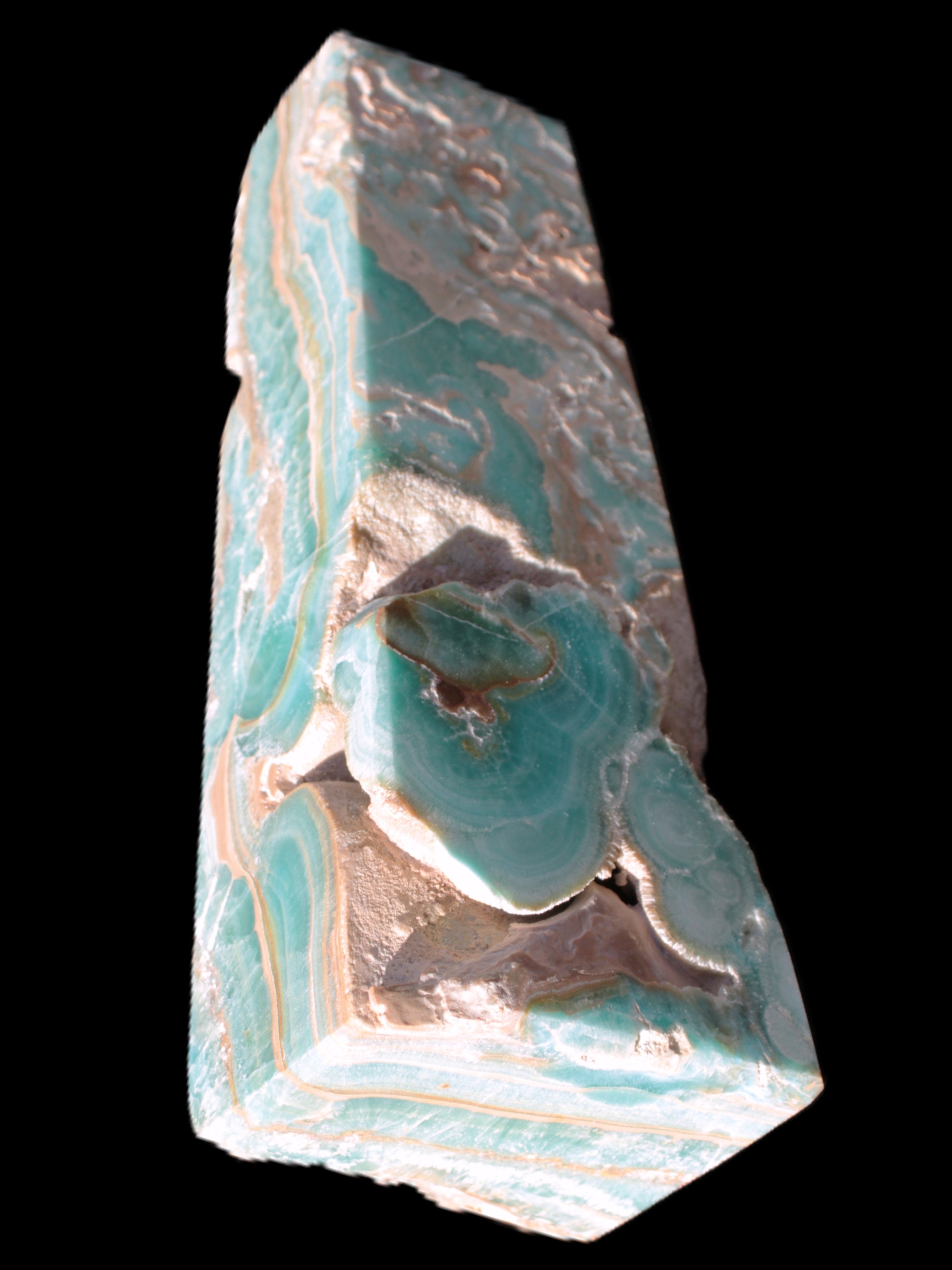 Caribbean Calcite obelisk 228*55*67mm 1554g Rocks and Things Store