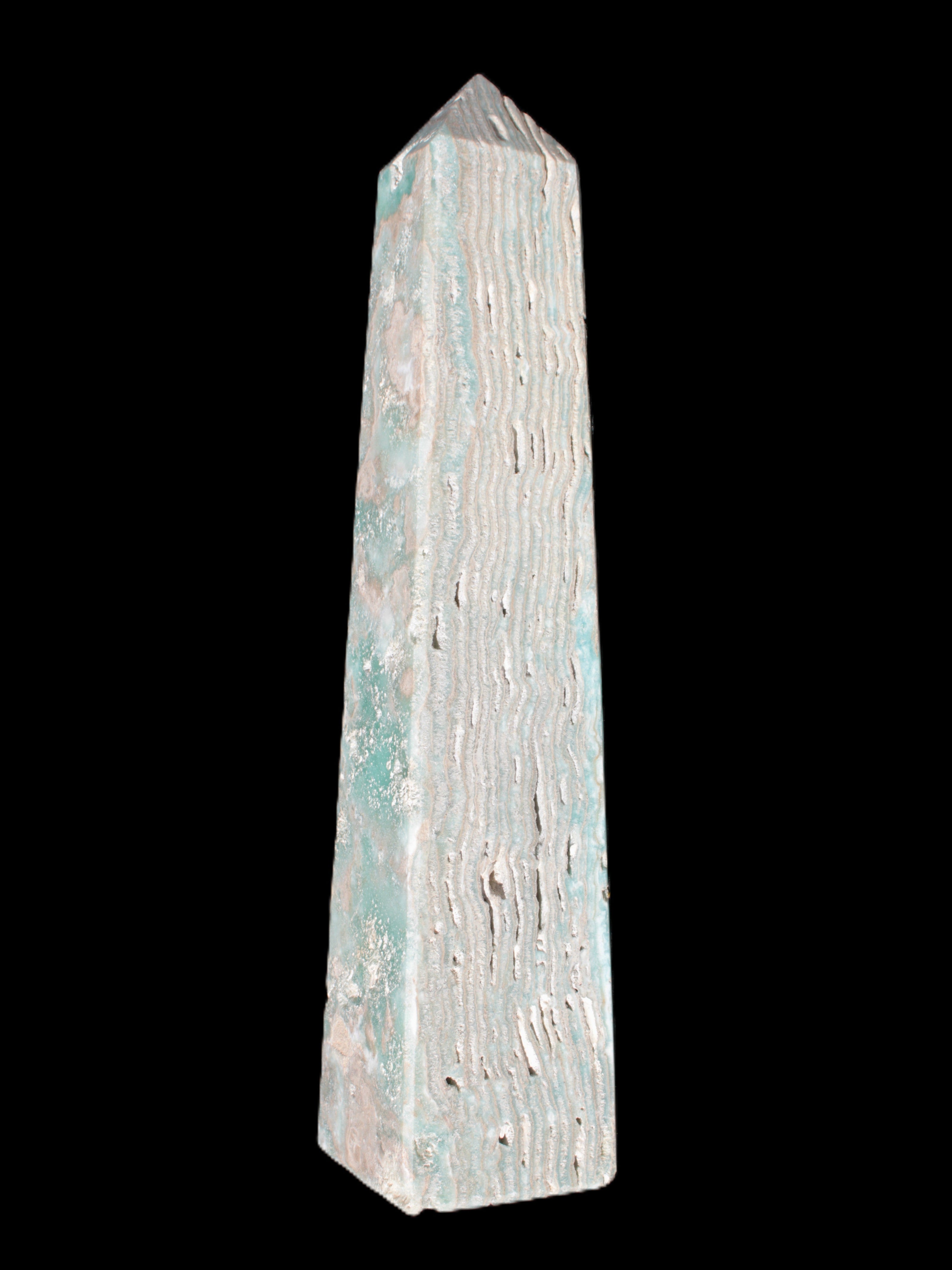 Caribbean Calcite obelisk 263*54*56mm 1271g Rocks and Things Store