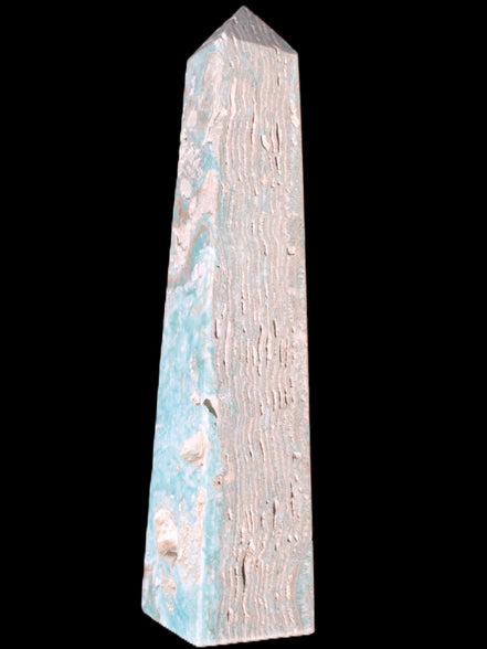 Caribbean Calcite obelisk 263*54*56mm 1271g Rocks and Things Store