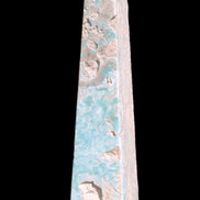 Caribbean Calcite obelisk 263*54*56mm 1271g in sunlight - Rocks and Things Store