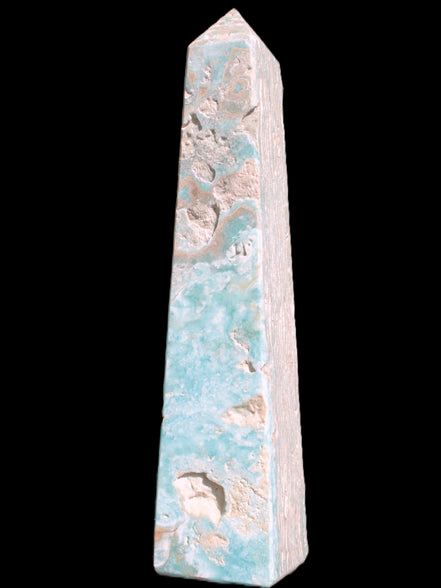 Caribbean Calcite obelisk 263*54*56mm 1271g in sunlight - Rocks and Things Store