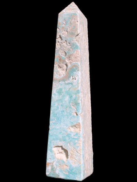 Caribbean Calcite obelisk 263*54*56mm 1271g in sunlight - Rocks and Things Store