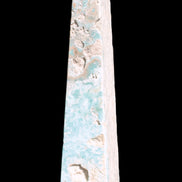 Caribbean Calcite obelisk 263*54*56mm 1271g in sunlight - Rocks and Things Store