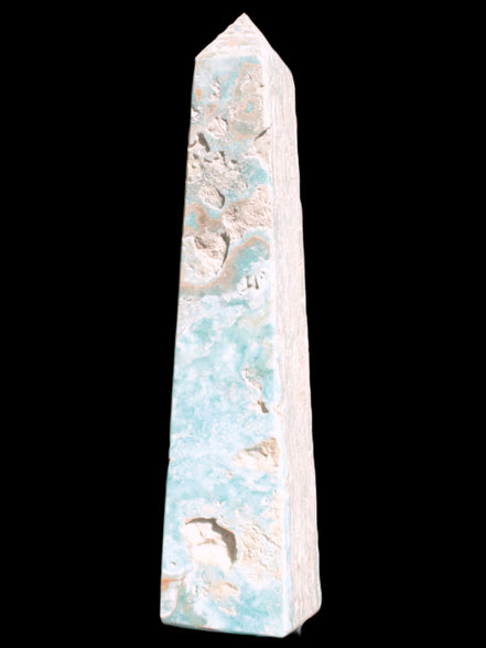 Caribbean Calcite obelisk 263*54*56mm 1271g in sunlight - Rocks and Things Store