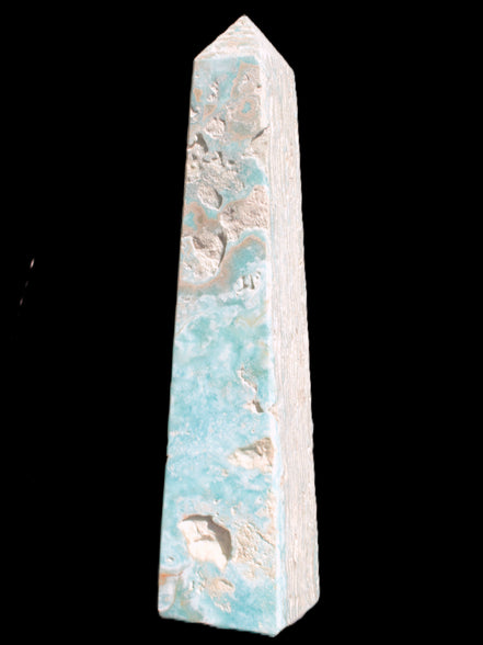 Caribbean Calcite obelisk 263*54*56mm 1271g in sunlight - Rocks and Things Store