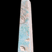 Caribbean Calcite obelisk 263*54*56mm 1271g in sunlight - Rocks and Things Store