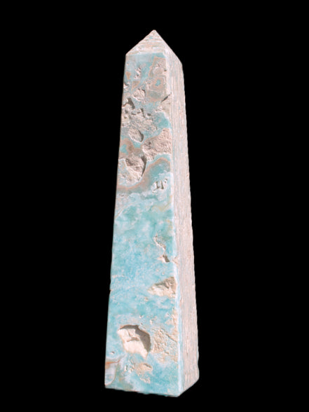 Caribbean Calcite obelisk 263*54*56mm 1271g in sunlight - Rocks and Things Store