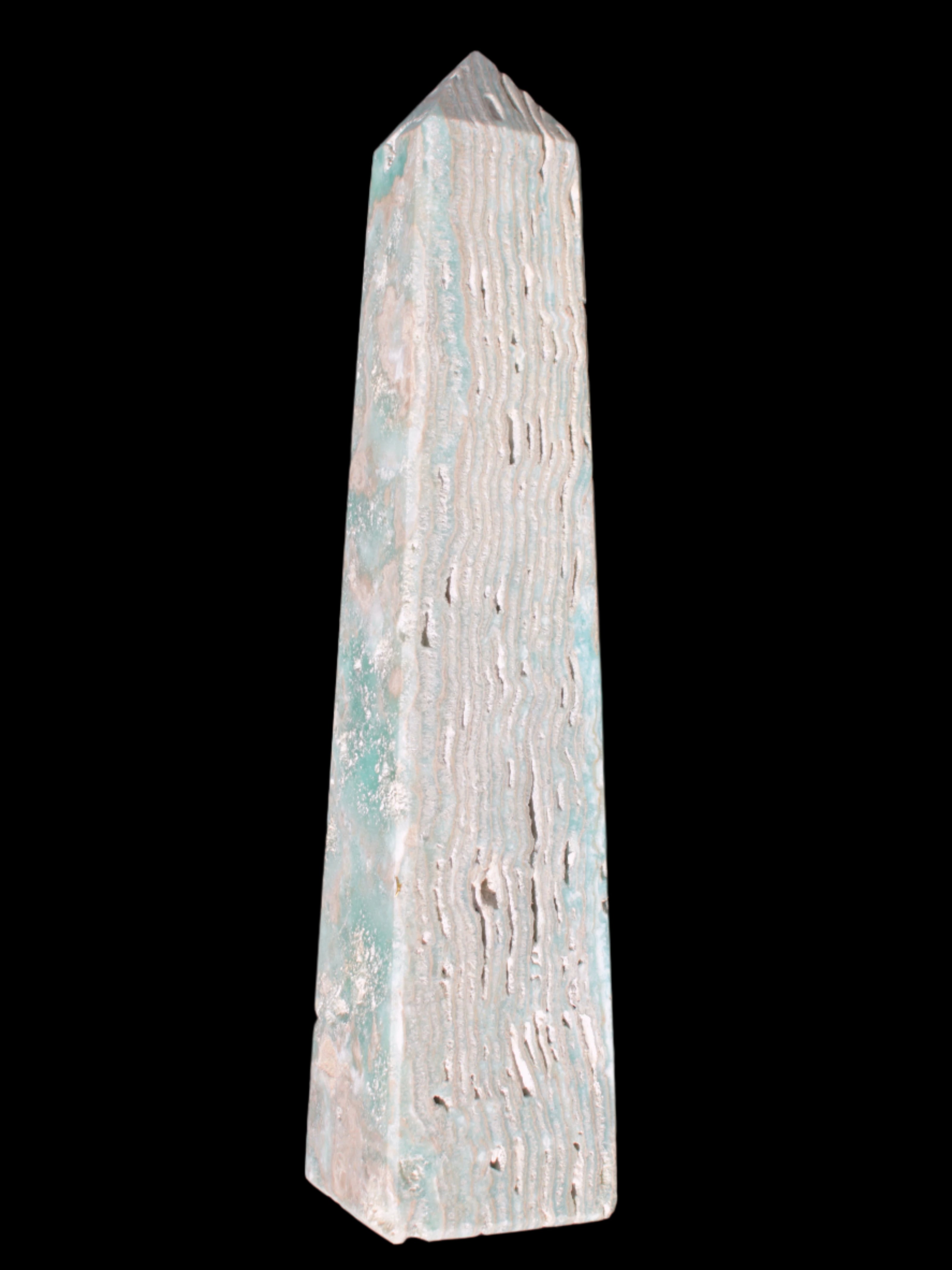 Caribbean Calcite obelisk 263*54*56mm 1271g Rocks and Things Store