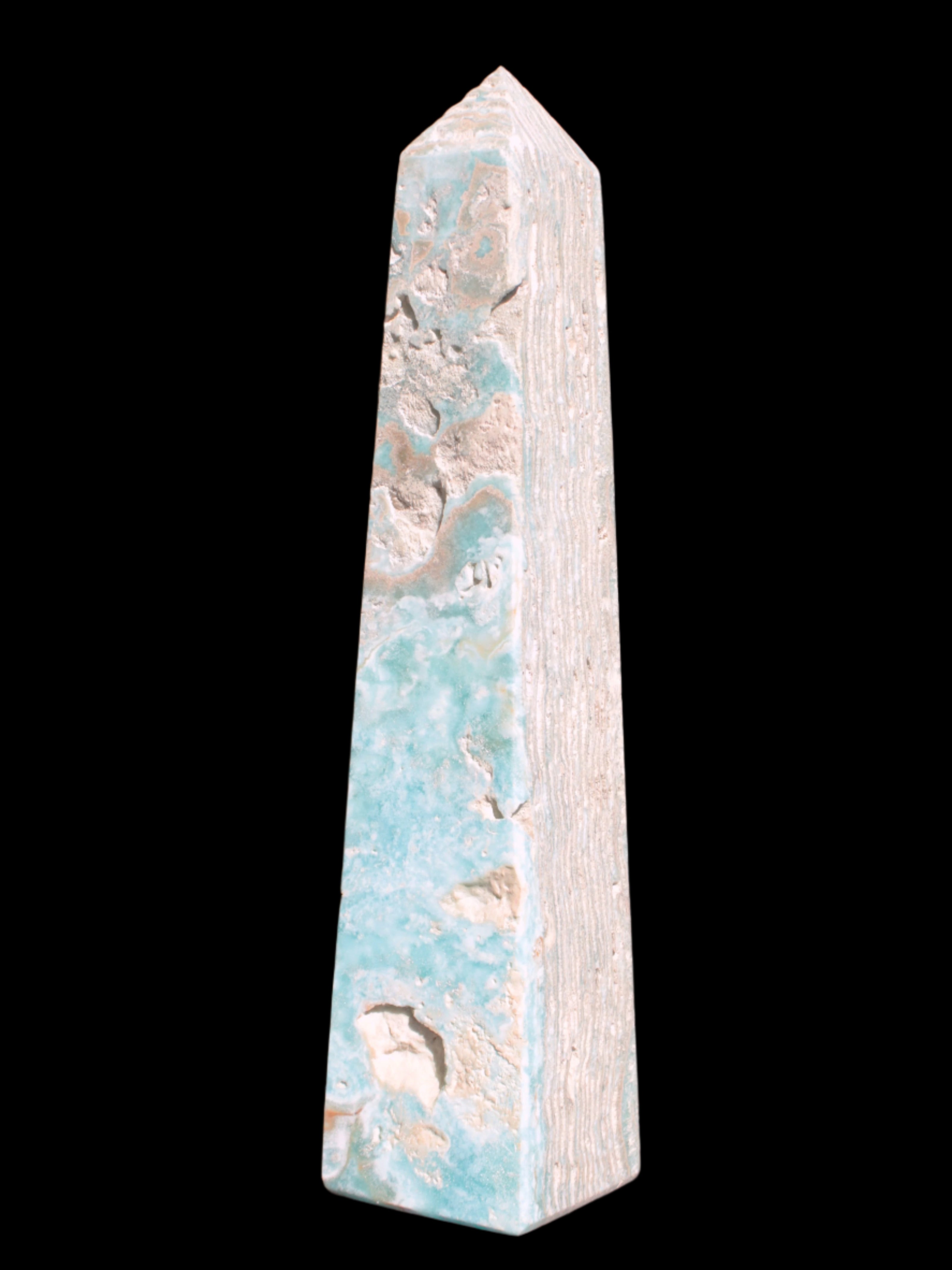 Caribbean Calcite obelisk 263*54*56mm 1271g Rocks and Things Store