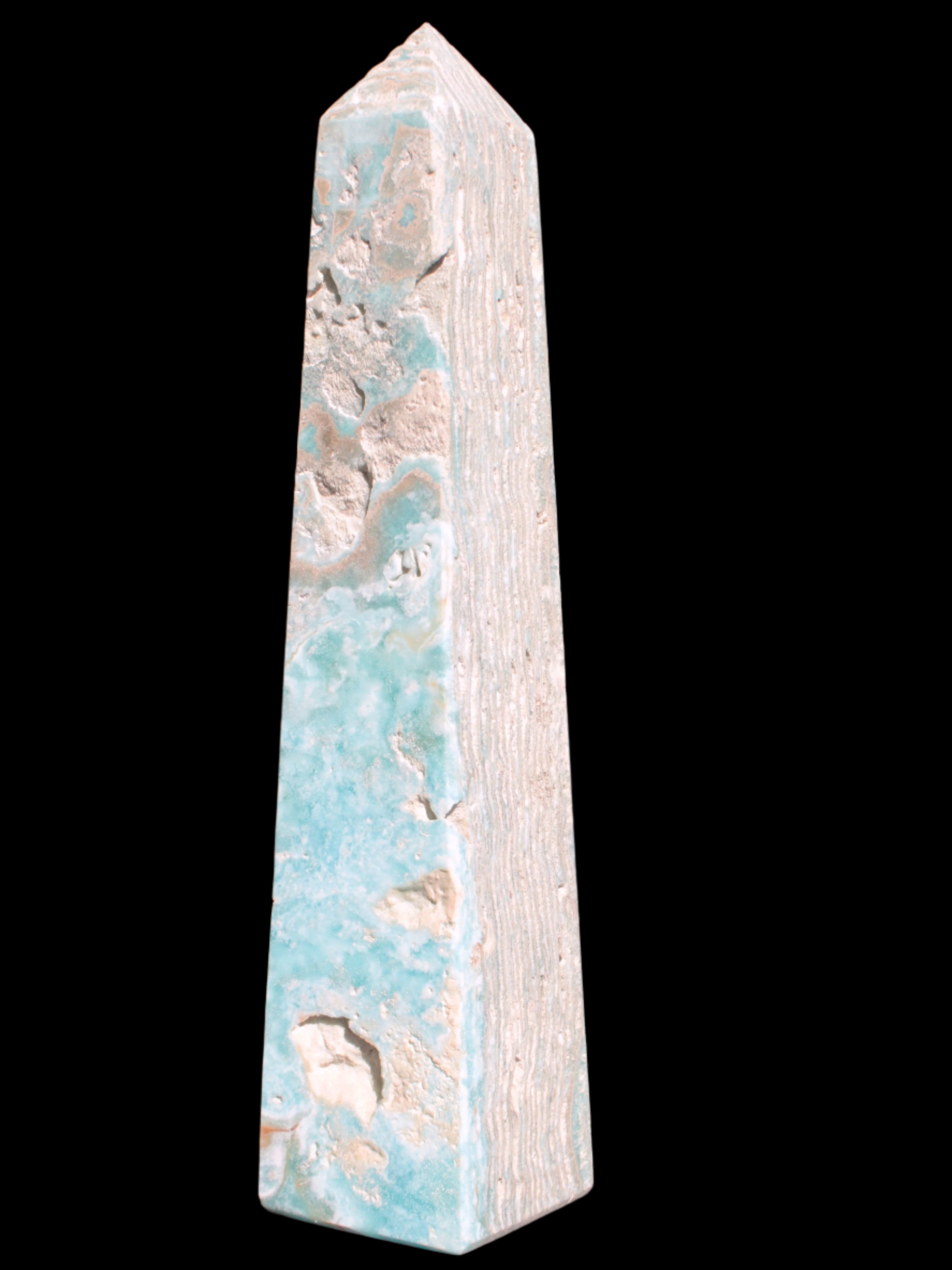 Caribbean Calcite obelisk 263*54*56mm 1271g Rocks and Things Store