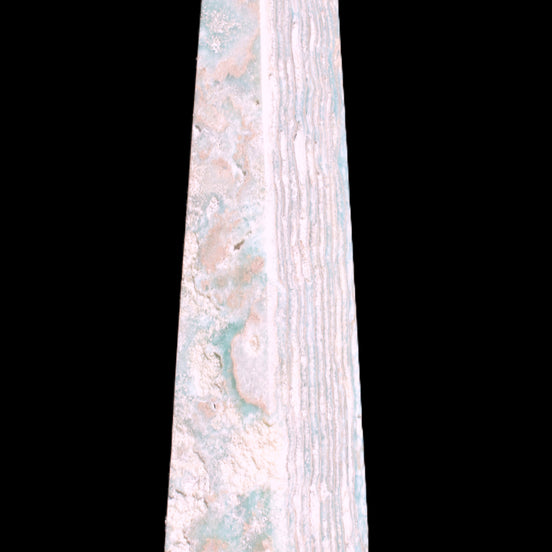 Caribbean Calcite obelisk 95*40*44mm 571g in sunlight - Rocks and Things Store