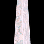 Caribbean Calcite obelisk 95*40*44mm 571g in bright sunlight - Rocks and Things Store