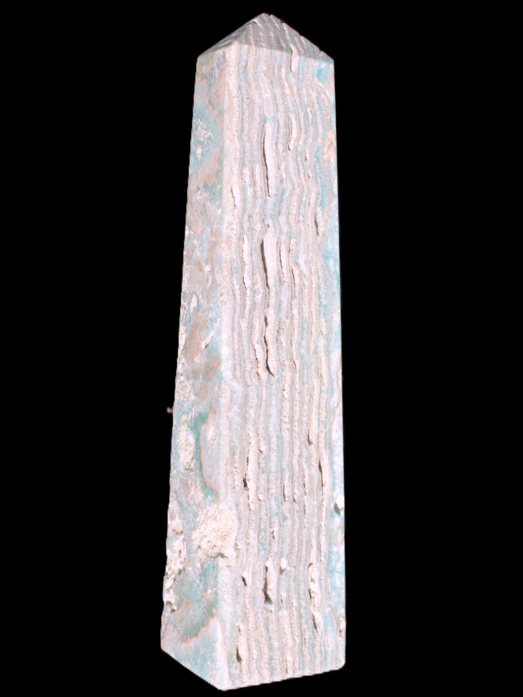 Caribbean Calcite obelisk 95*40*44mm 571g Rocks and Things Store