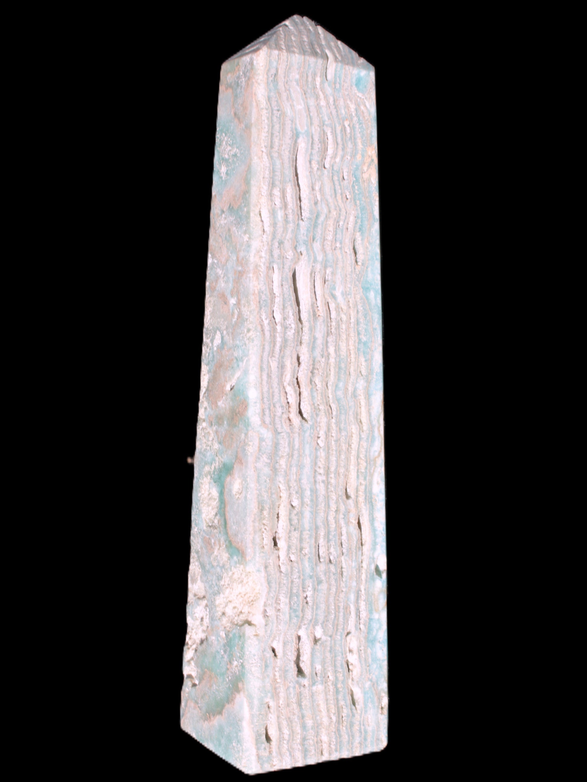 Caribbean Calcite obelisk 95*40*44mm 571g Rocks and Things Store