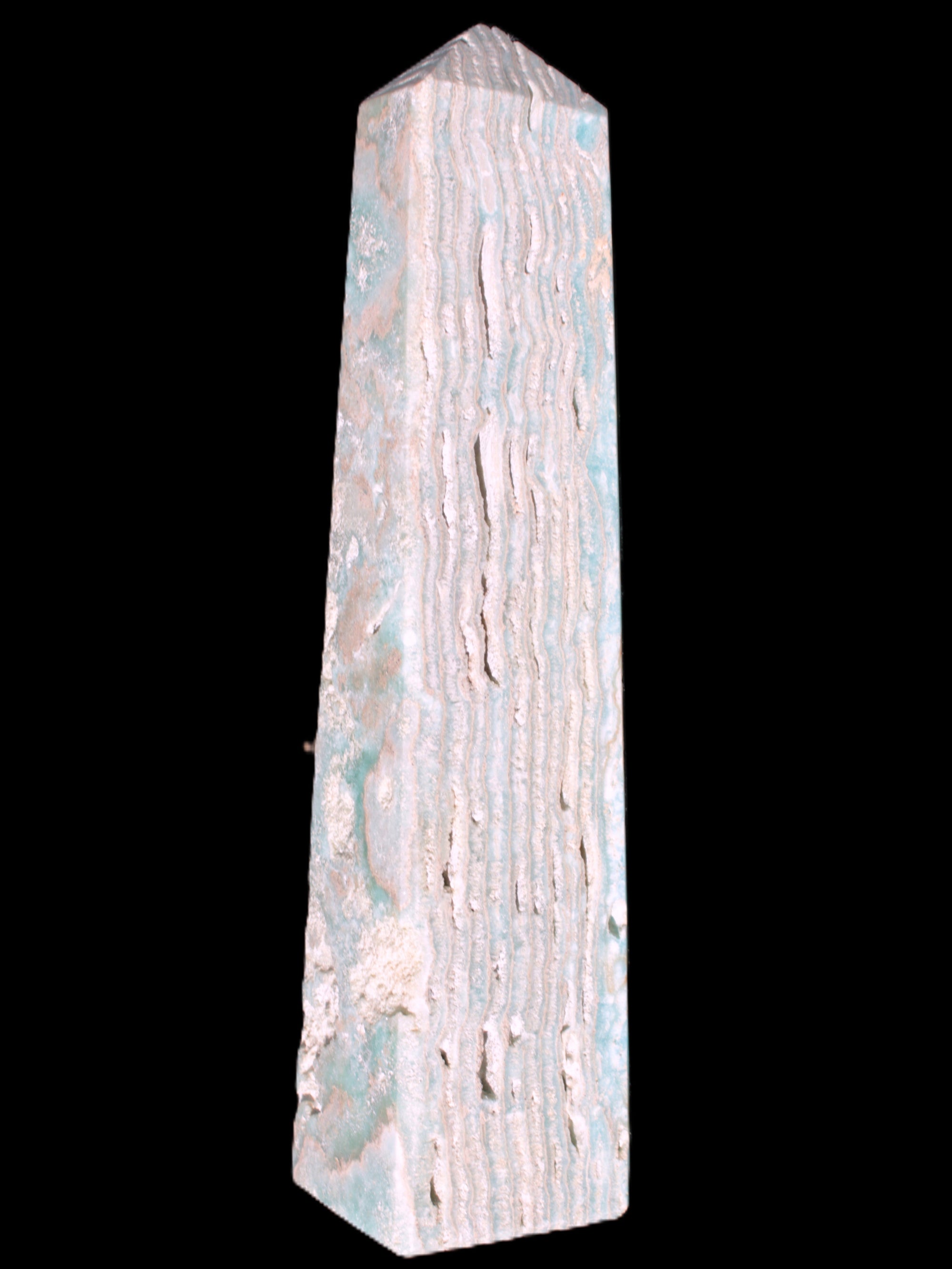 Caribbean Calcite obelisk 95*40*44mm 571g Rocks and Things Store