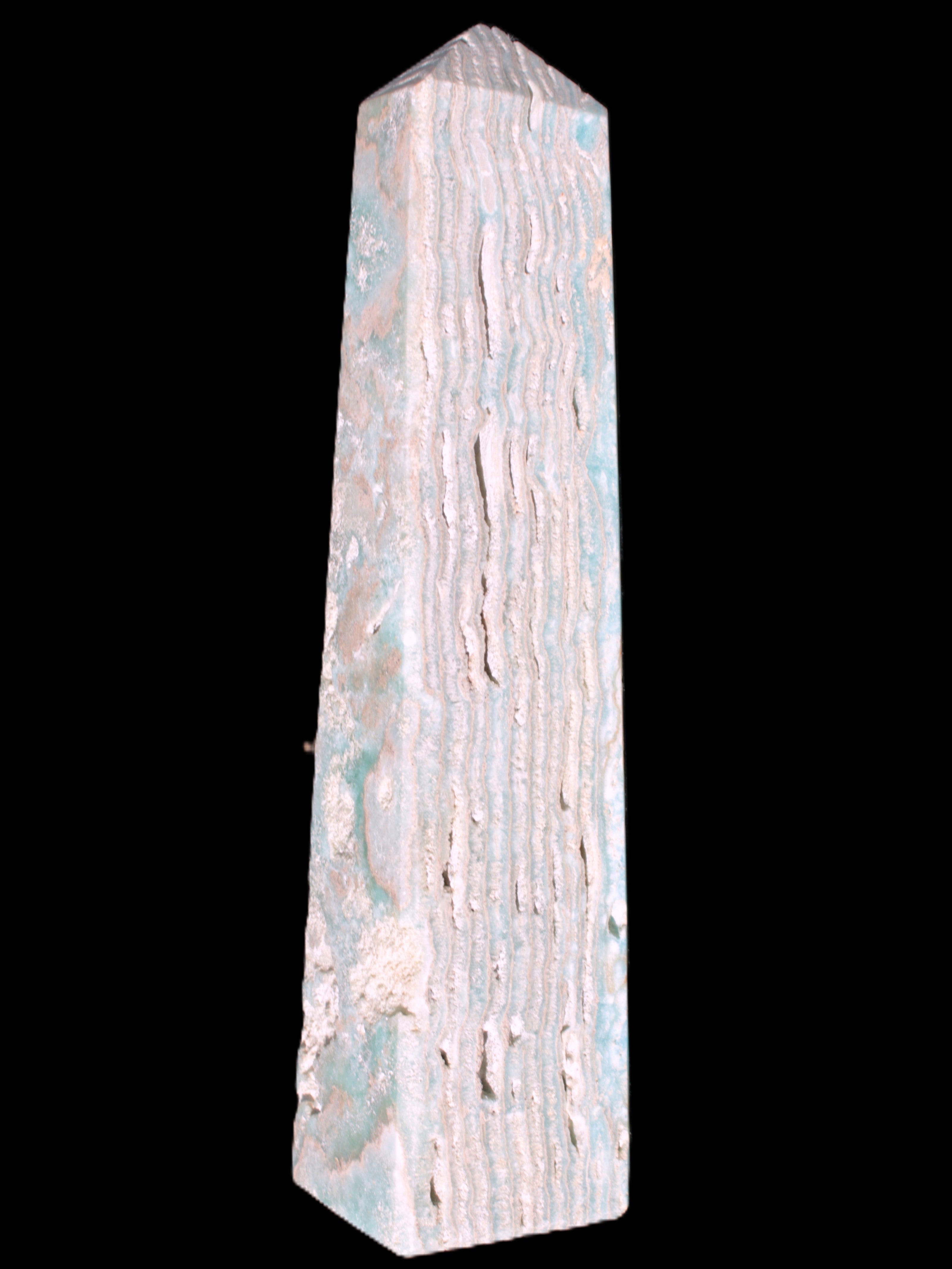 Caribbean Calcite obelisk 95*40*44mm 571g Rocks and Things Store