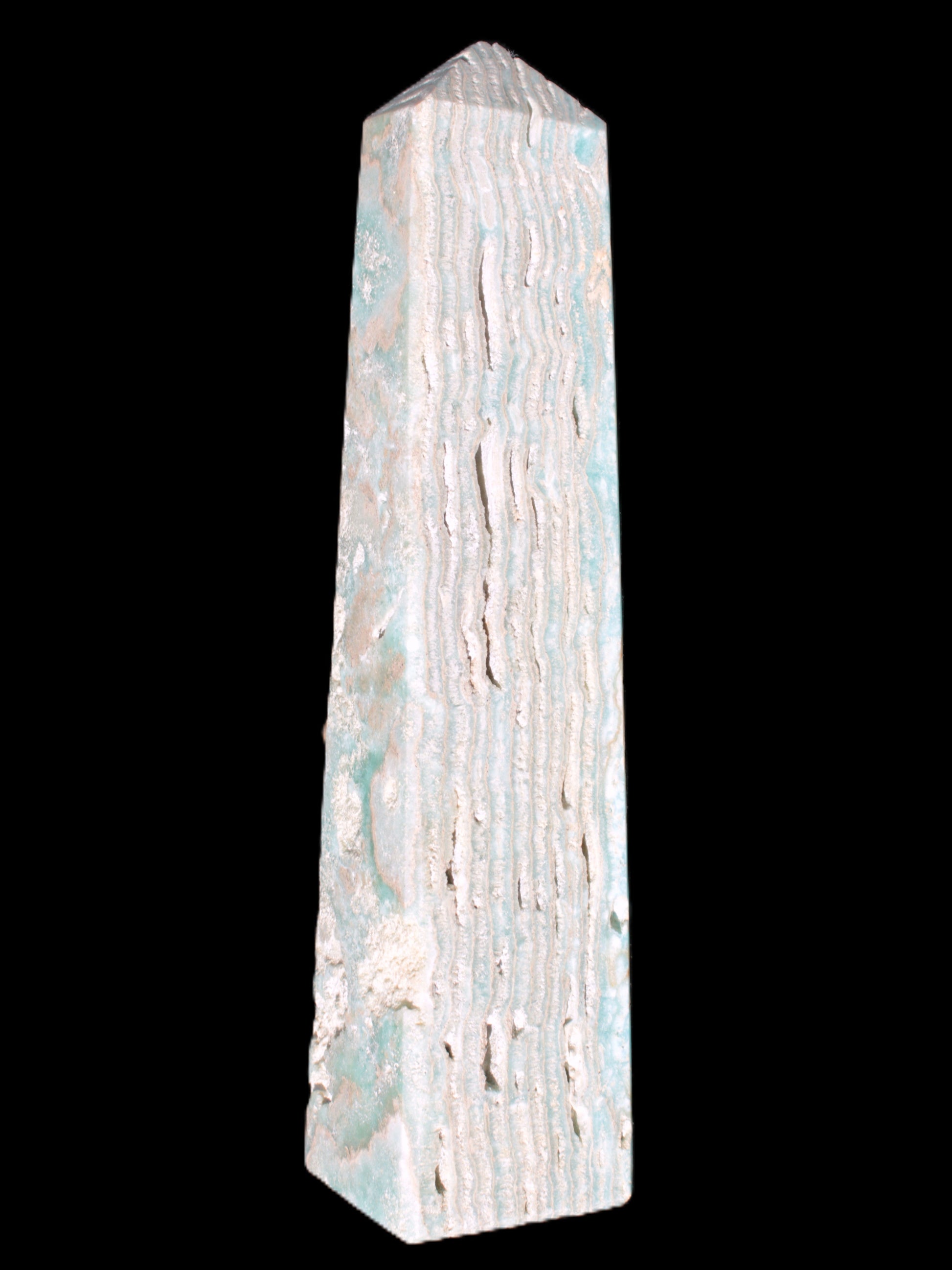 Caribbean Calcite obelisk 95*40*44mm 571g Rocks and Things Store