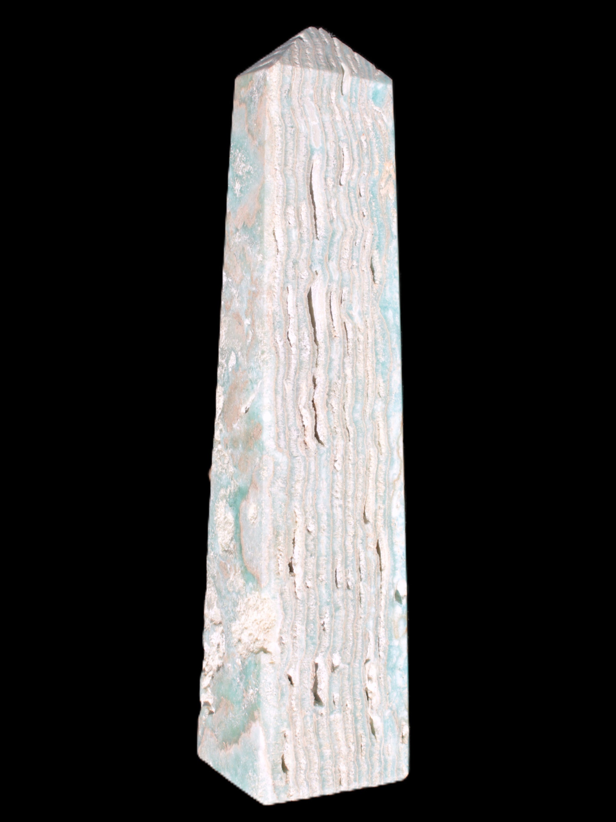 Caribbean Calcite obelisk 95*40*44mm 571g Rocks and Things Store