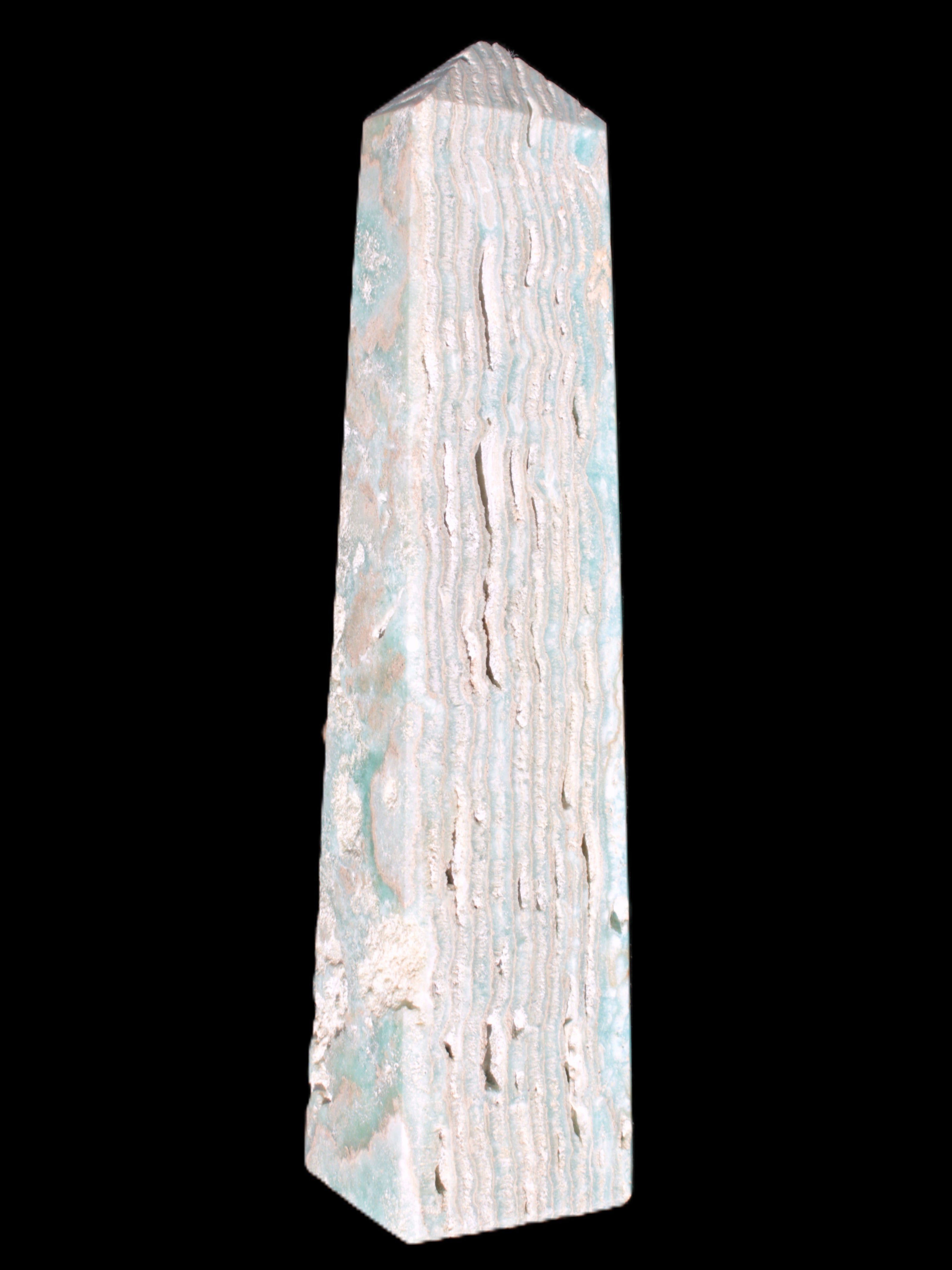 Caribbean Calcite obelisk 95*40*44mm 571g Rocks and Things Store
