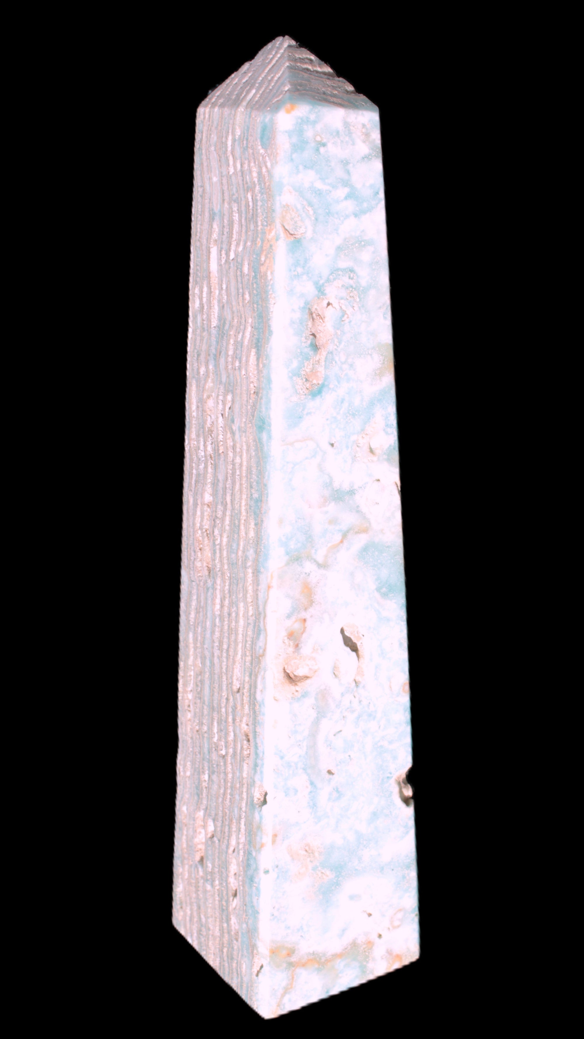 Caribbean Calcite obelisk 95*40*44mm 571g Rocks and Things Store