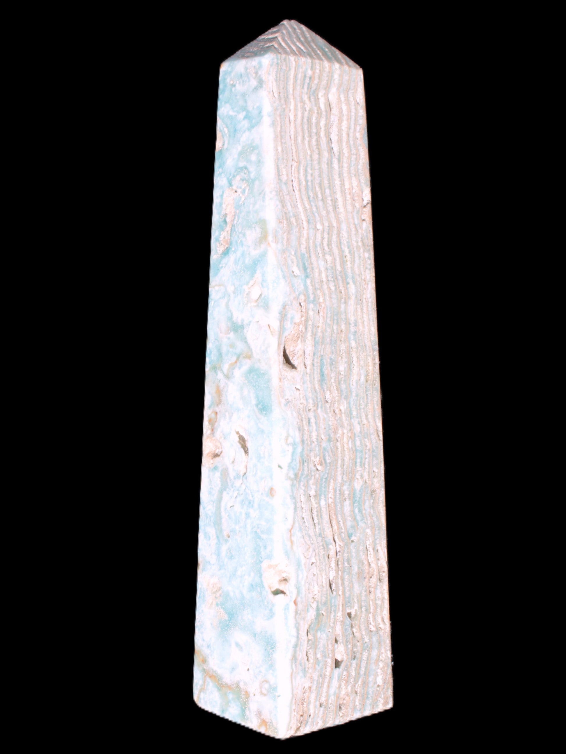 Caribbean Calcite obelisk 95*40*44mm 571g Rocks and Things Store