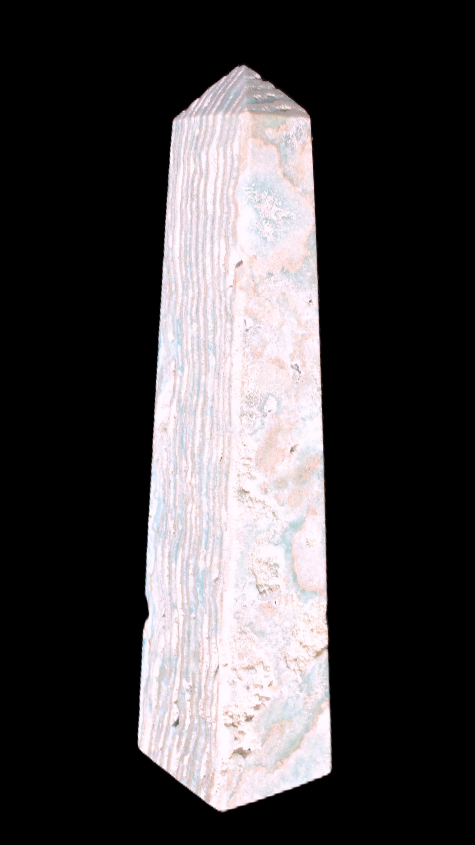 Caribbean Calcite obelisk 95*40*44mm 571g Rocks and Things Store