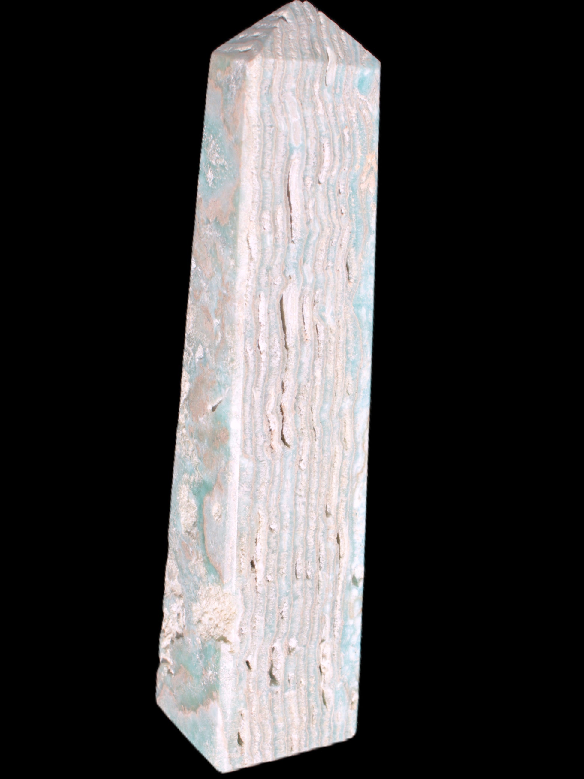 Caribbean Calcite obelisk 95*40*44mm 571g Rocks and Things Store