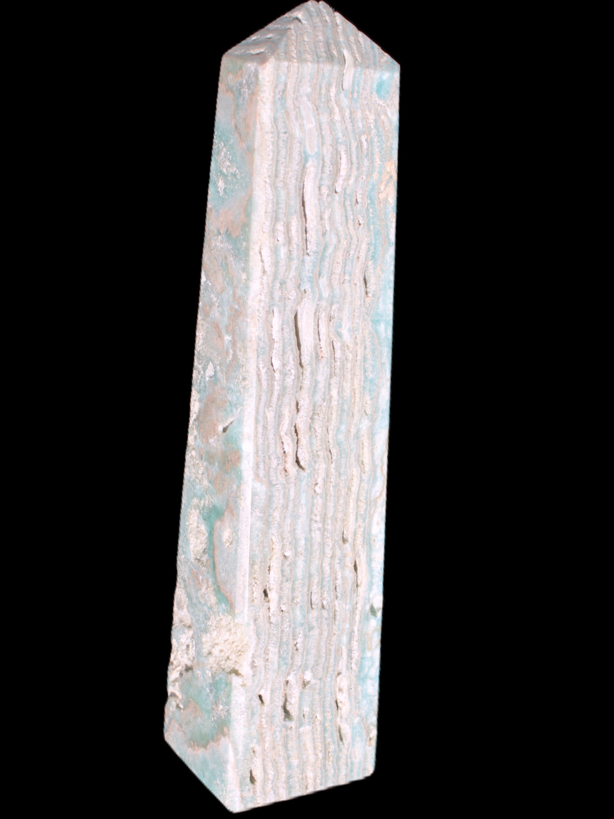 Caribbean Calcite obelisk 95*40*44mm 571g Rocks and Things Store