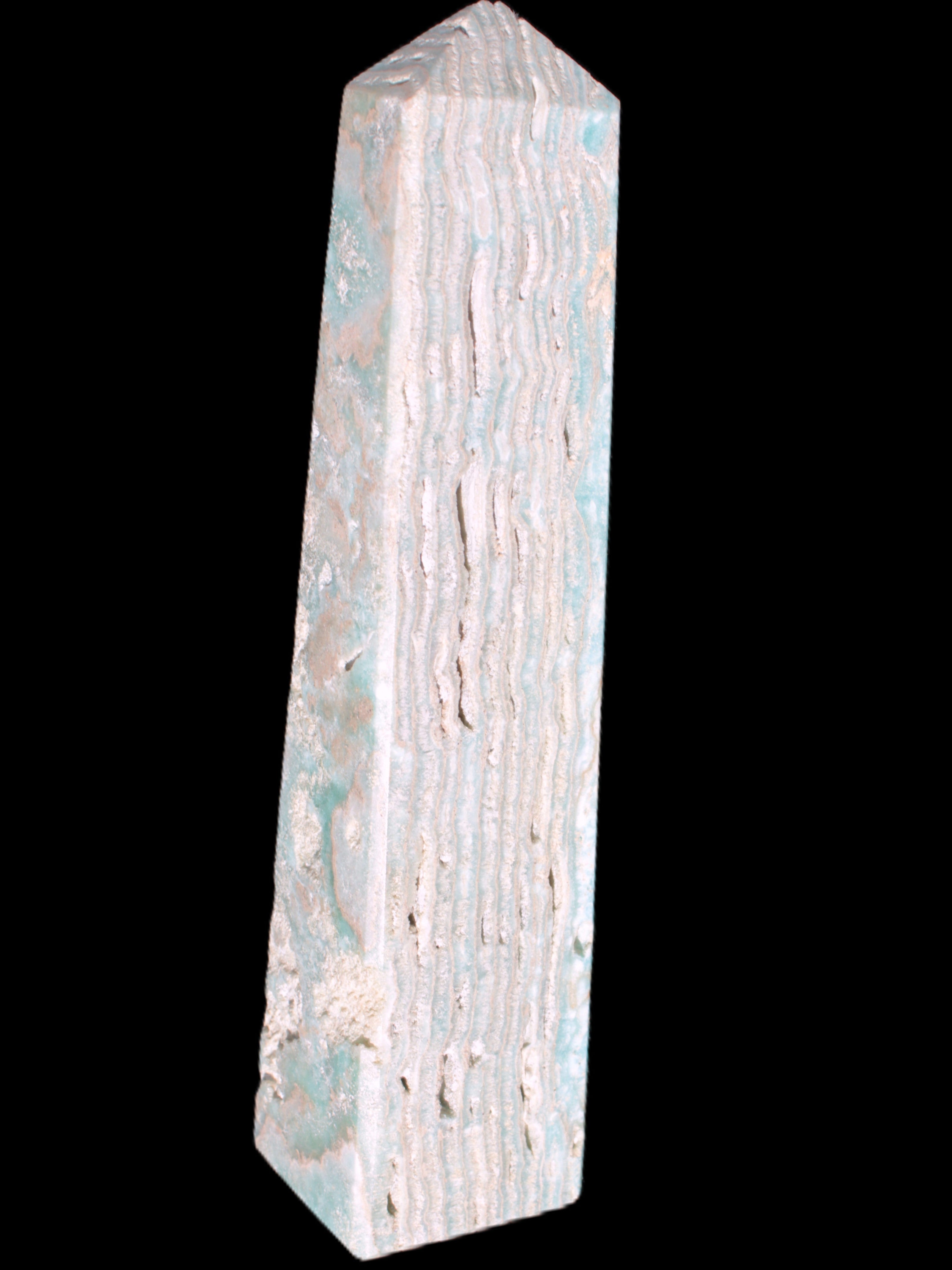 Caribbean Calcite obelisk 95*40*44mm 571g Rocks and Things Store