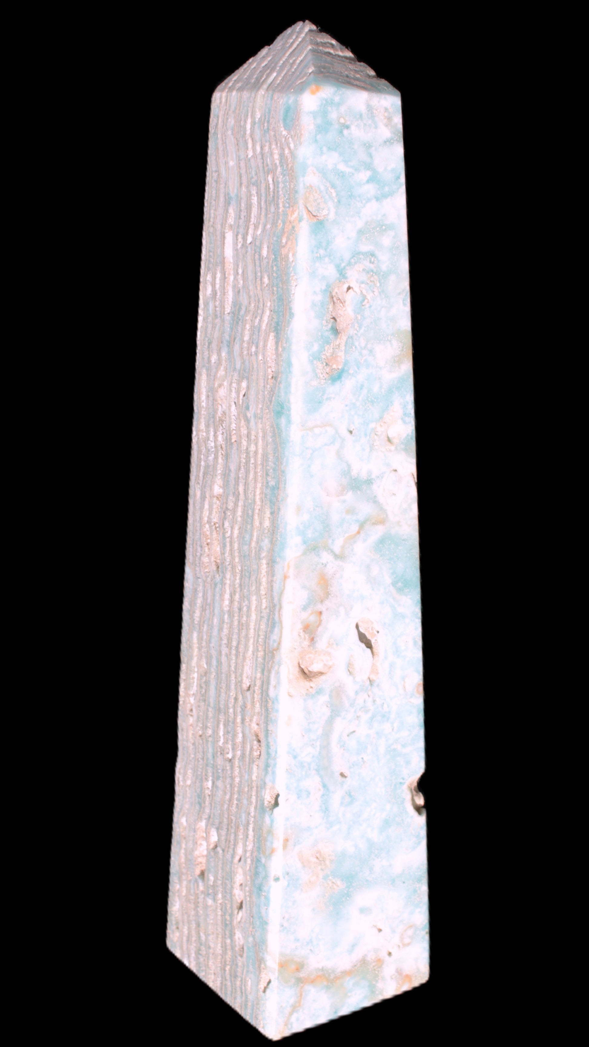 Caribbean Calcite obelisk 95*40*44mm 571g Rocks and Things Store