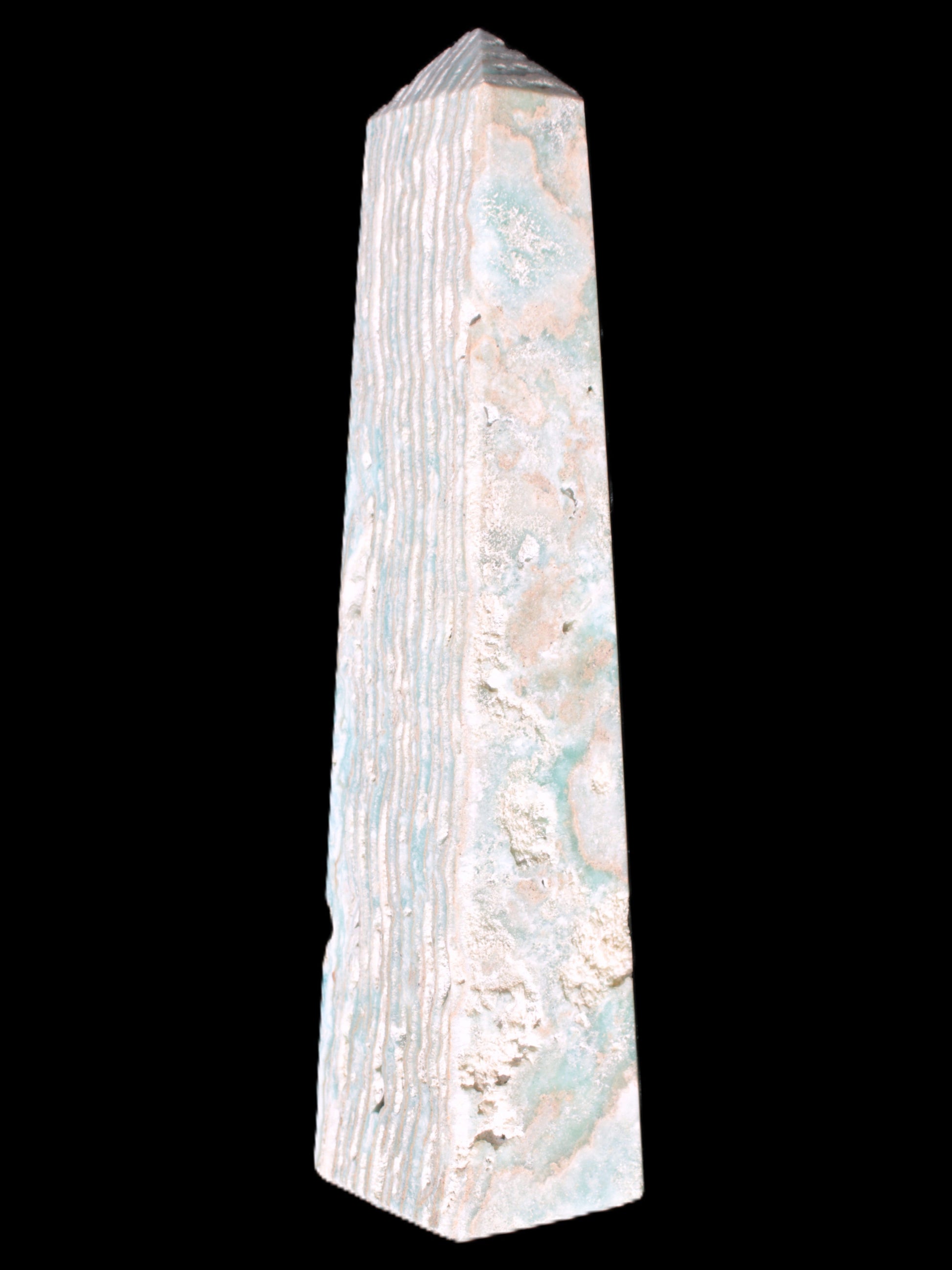 Caribbean Calcite obelisk 95*40*44mm 571g Rocks and Things Store