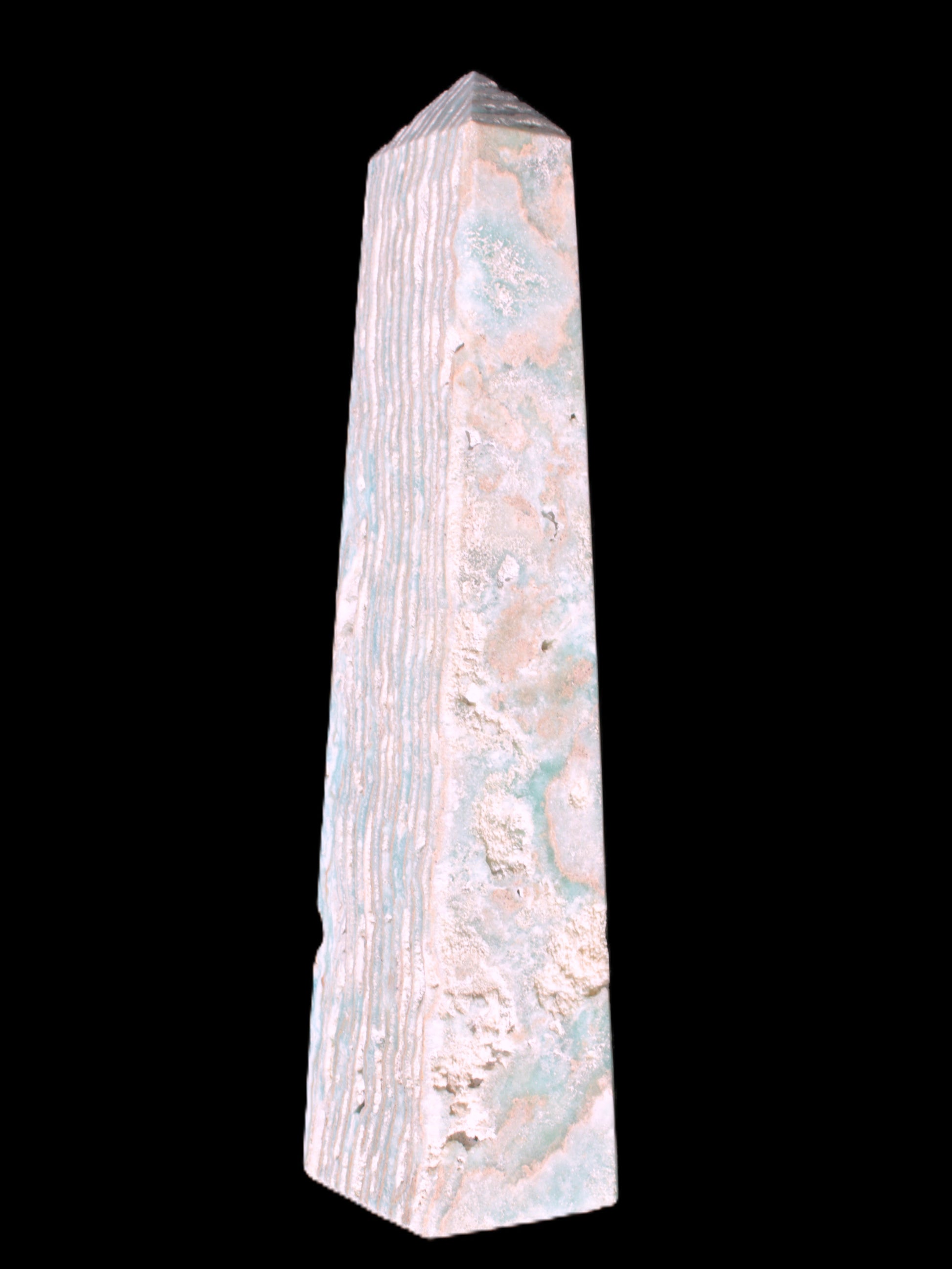 Caribbean Calcite obelisk 95*40*44mm 571g Rocks and Things Store