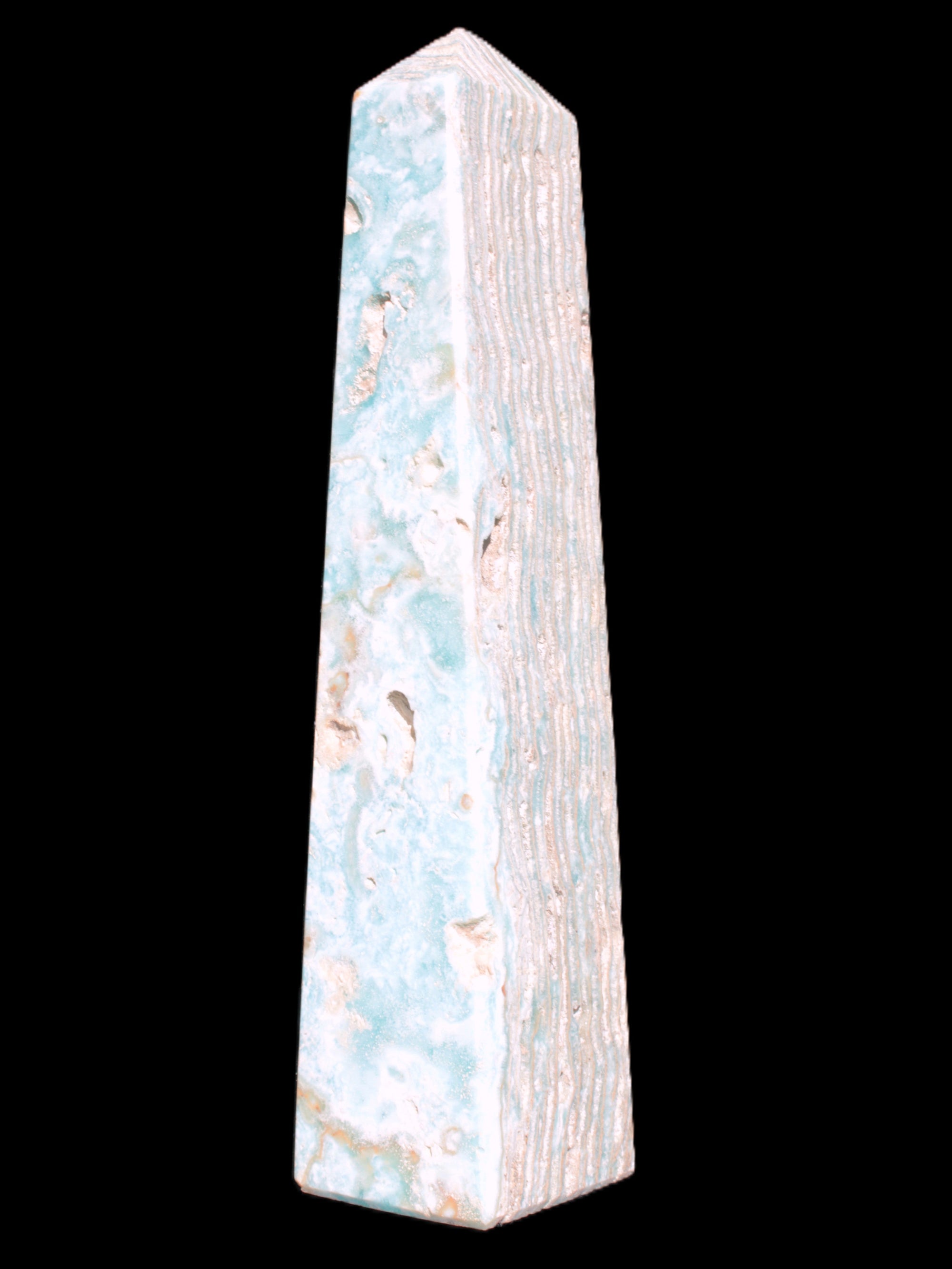 Caribbean Calcite obelisk 95*40*44mm 571g Rocks and Things Store