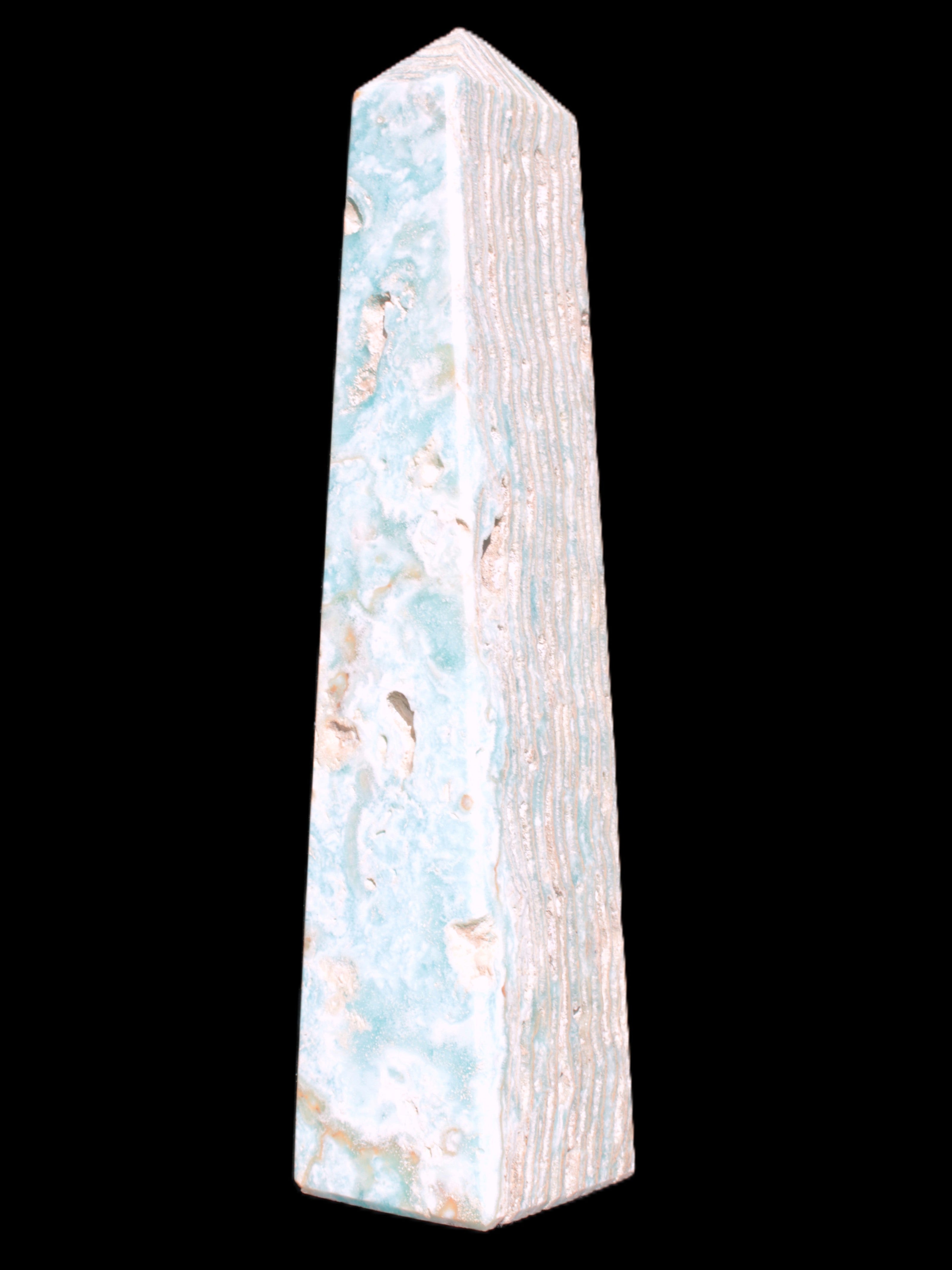 Caribbean Calcite obelisk 95*40*44mm 571g Rocks and Things Store