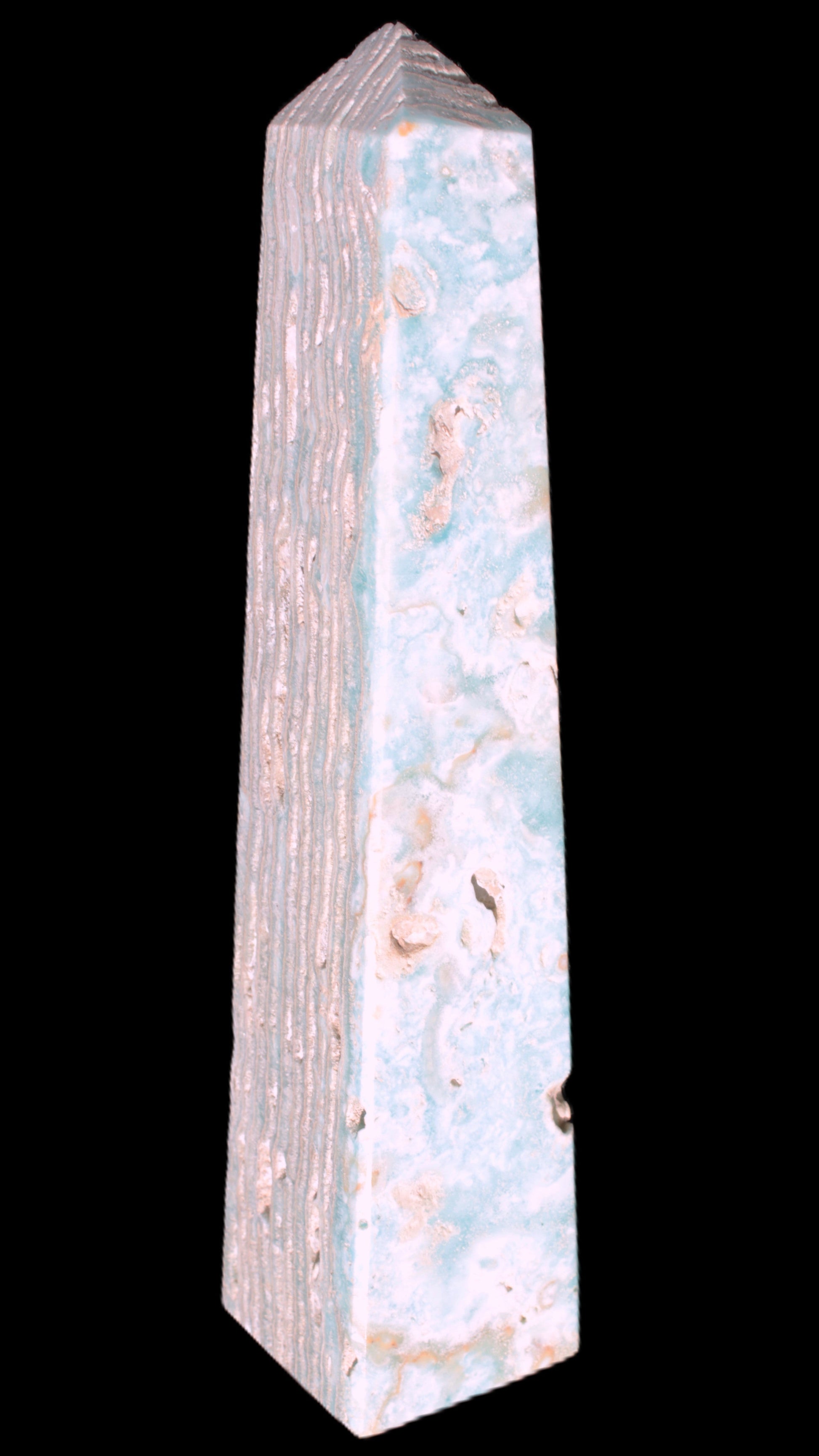Caribbean Calcite obelisk 95*40*44mm 571g Rocks and Things Store