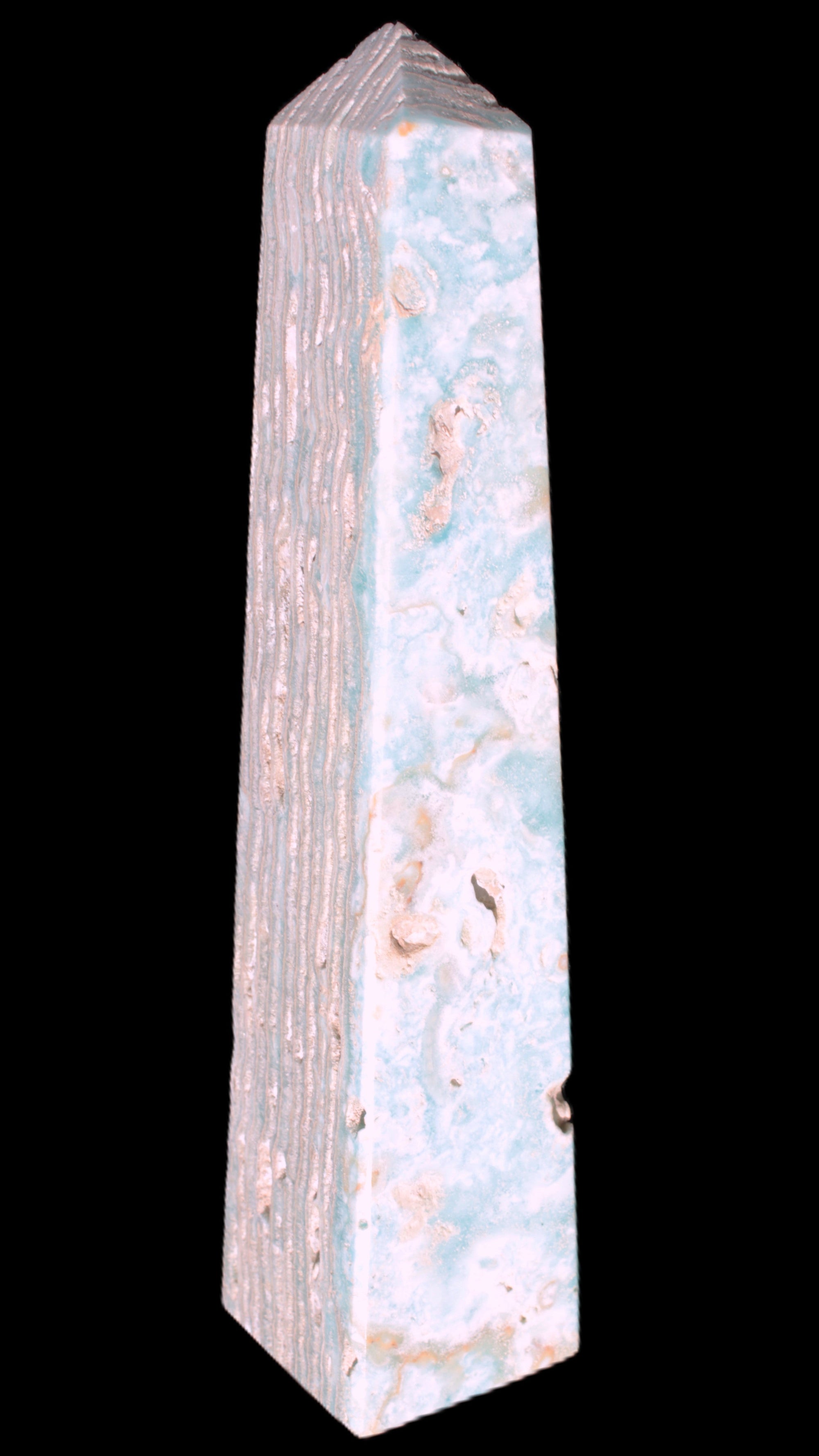 Caribbean Calcite obelisk 95*40*44mm 571g Rocks and Things Store