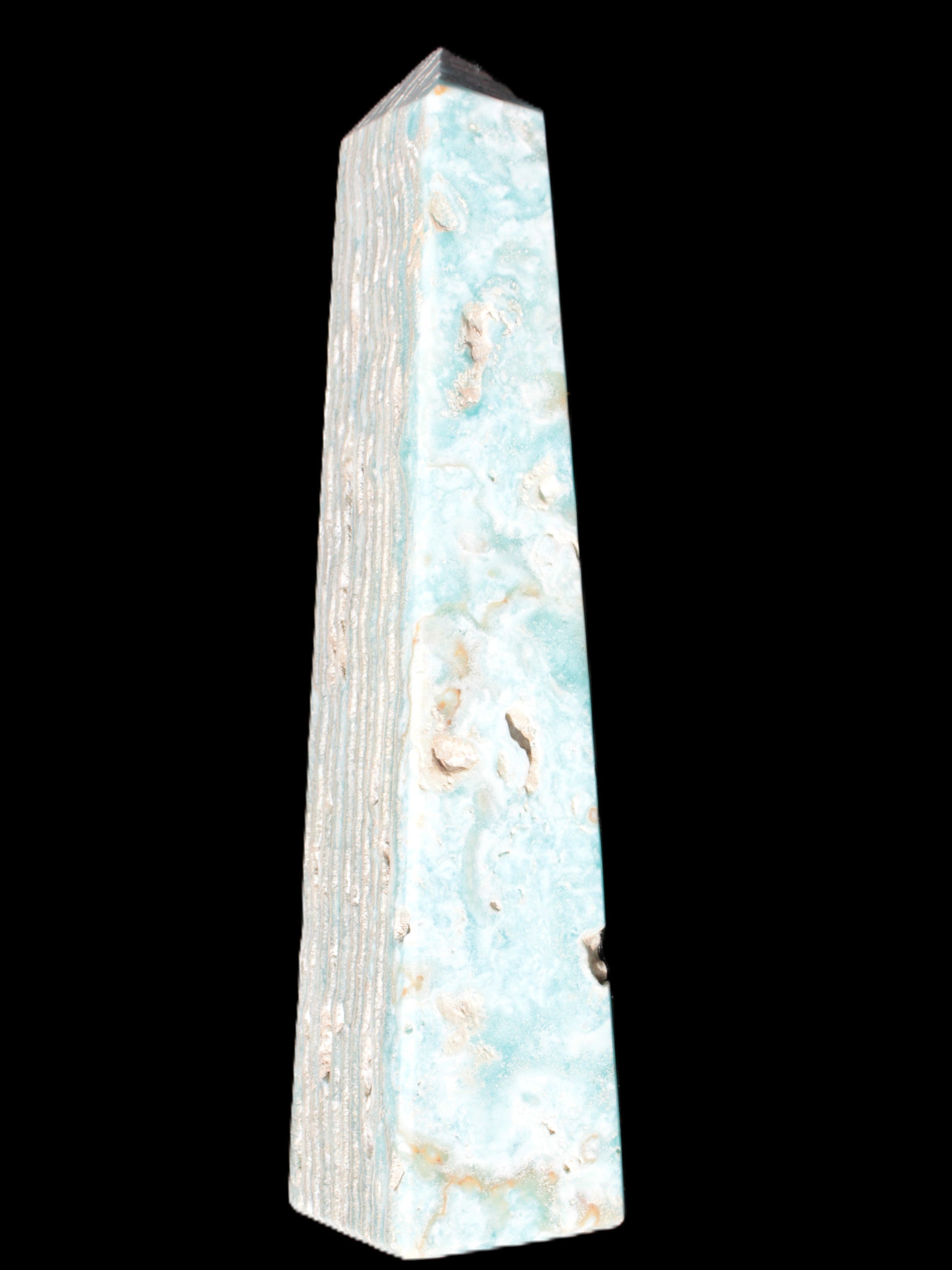 Caribbean Calcite obelisk 95*40*44mm 571g Rocks and Things Store