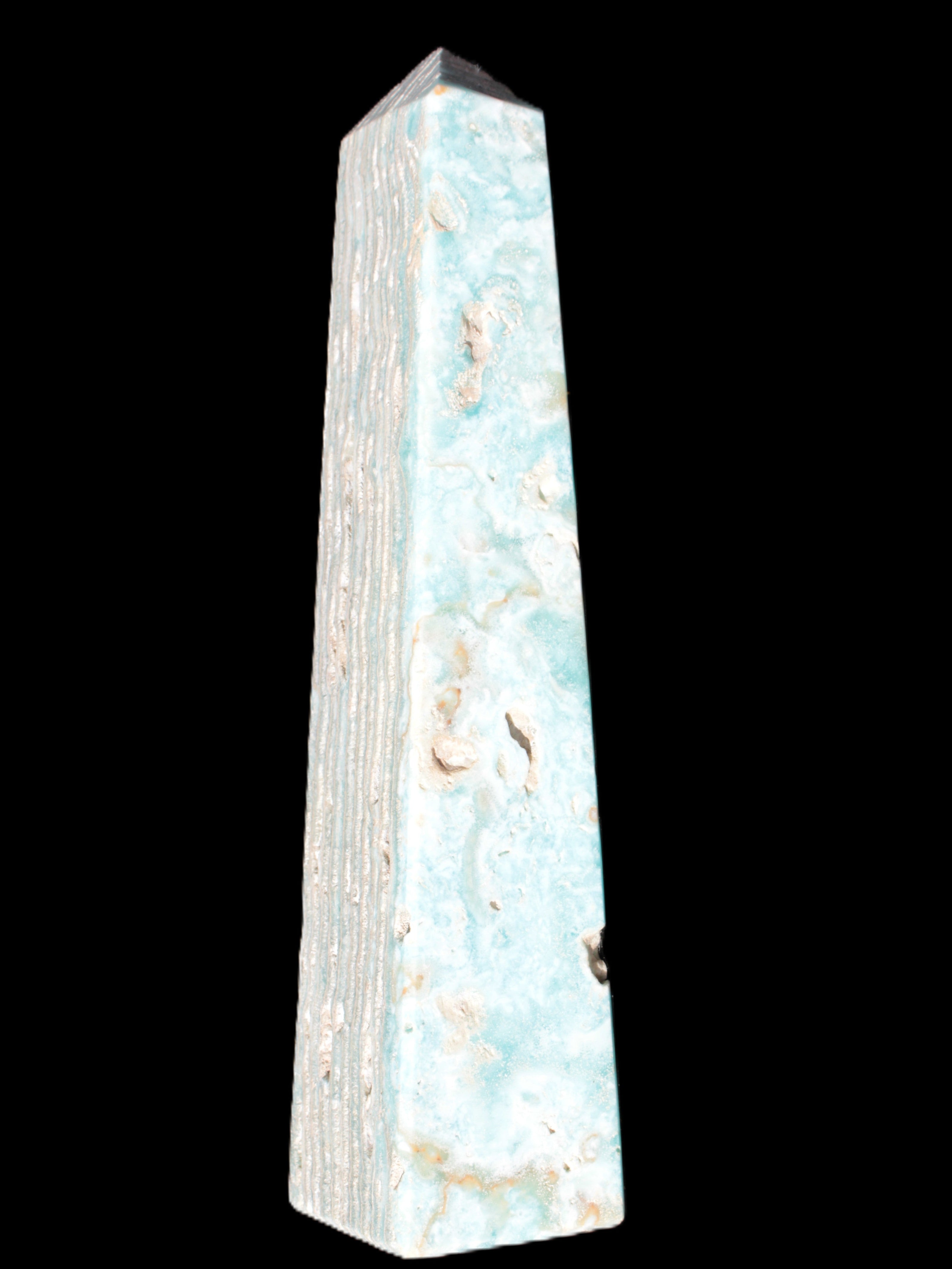 Caribbean Calcite obelisk 95*40*44mm 571g Rocks and Things Store