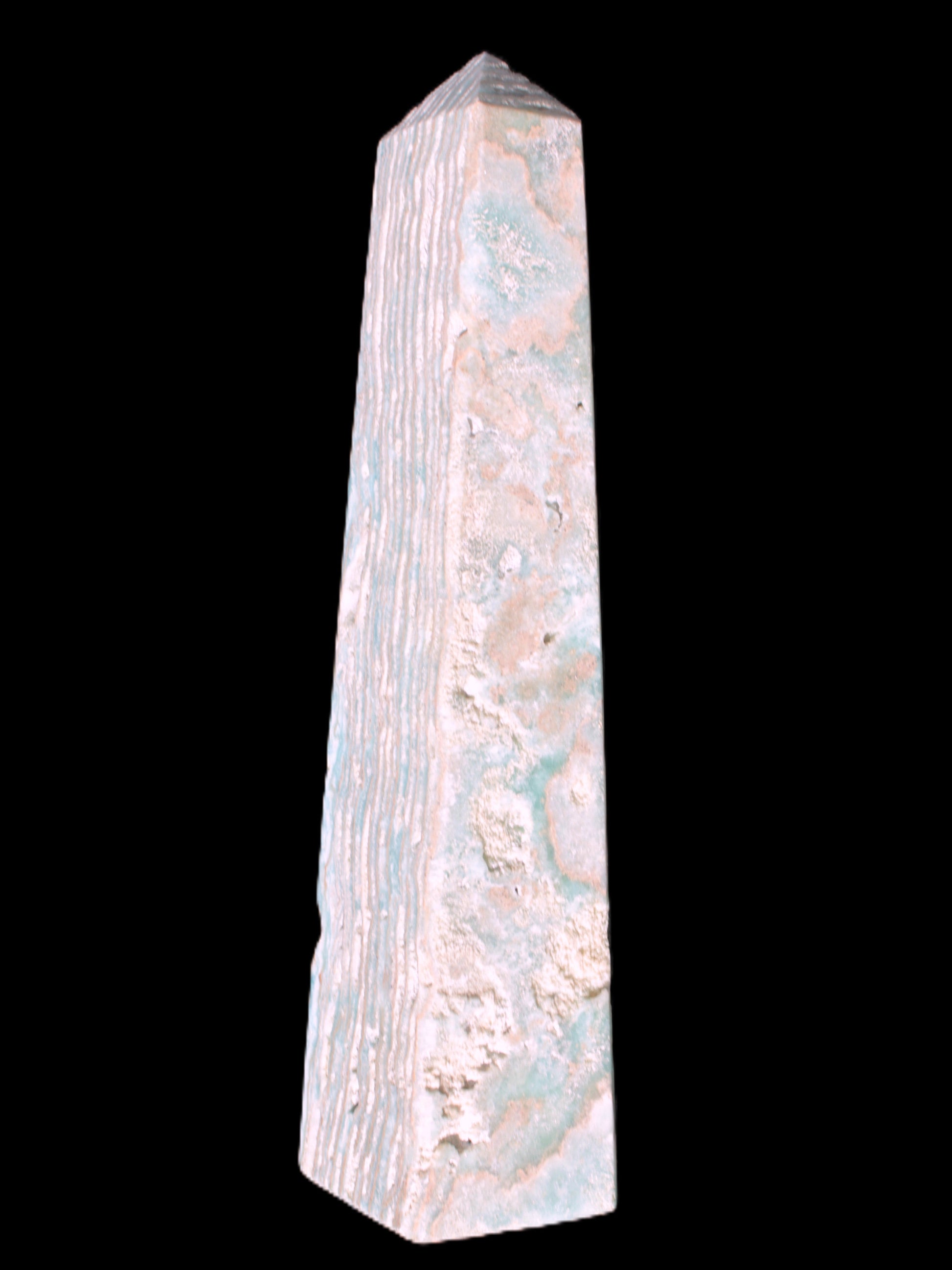 Caribbean Calcite obelisk 95*40*44mm 571g Rocks and Things Store