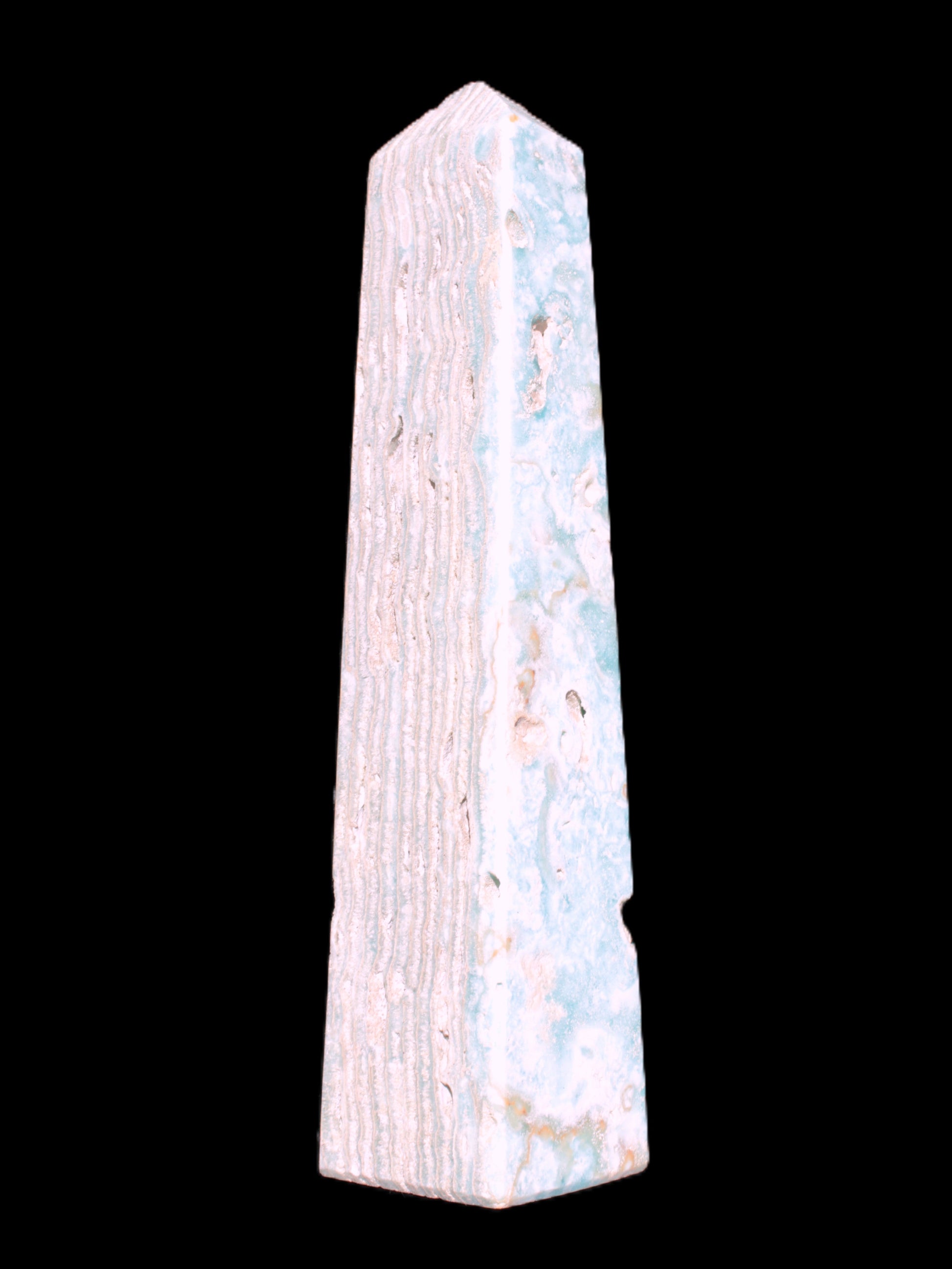 Caribbean Calcite obelisk 95*40*44mm 571g Rocks and Things Store