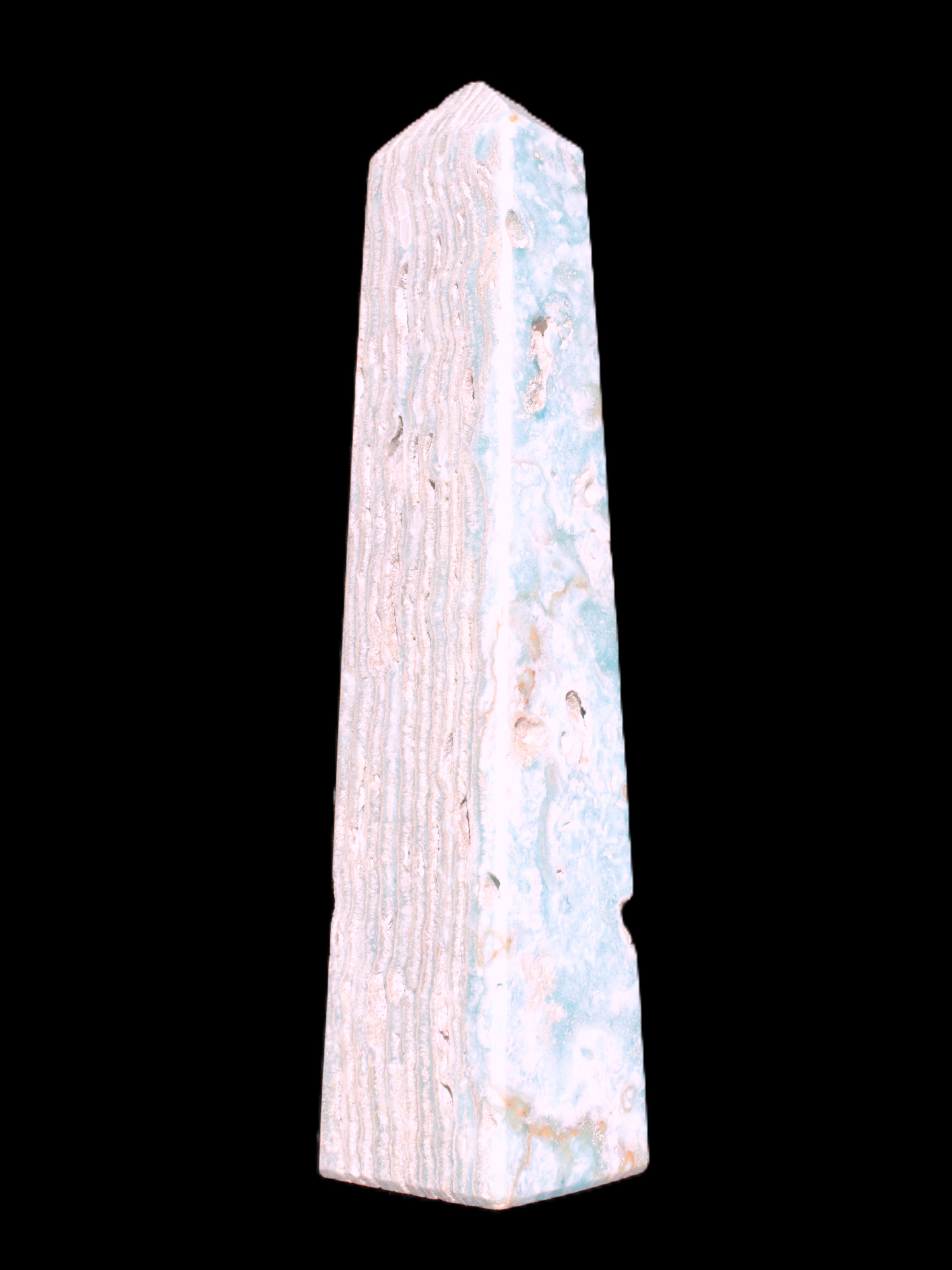 Caribbean Calcite obelisk 95*40*44mm 571g Rocks and Things Store